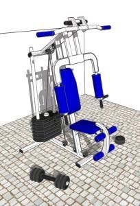 Gym Equipment 3D SKP Model for SketchUp