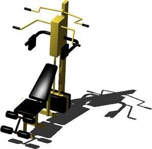 Gym Equipments 3D DWG Model for AutoCAD