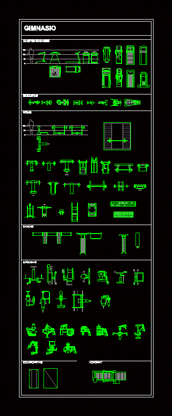 Gym Furniture DWG Block  for AutoCAD   Designs CAD 