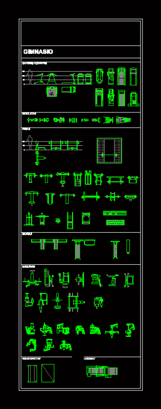 Gym Library DWG Block for AutoCAD