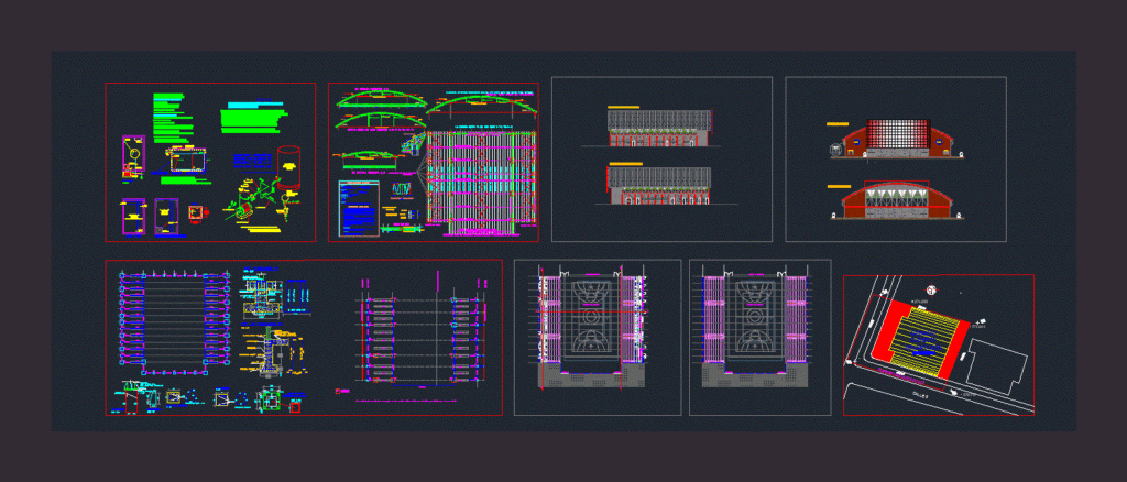 Gym Roofing DWG Detail for AutoCAD