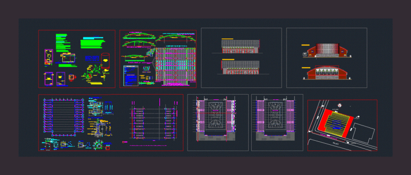 Gym Roofing DWG Detail for AutoCAD
