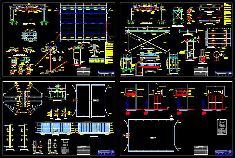Gym Structure DWG Detail for AutoCAD