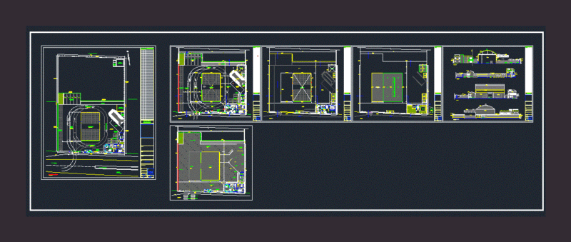 Hangar And Offices DWG Section for AutoCAD