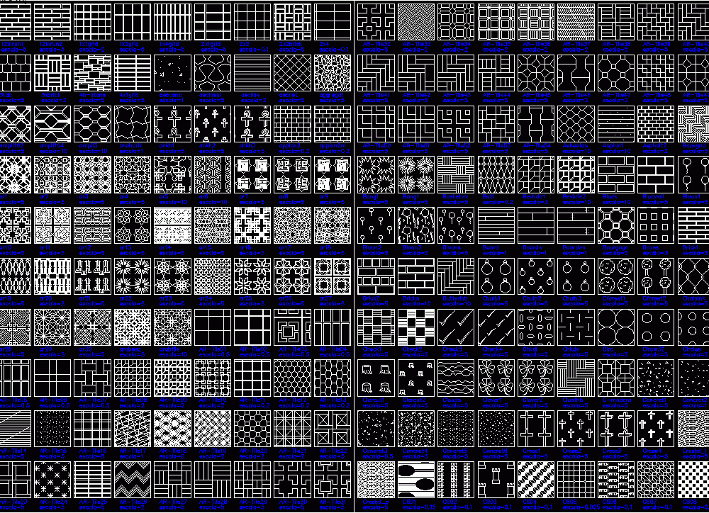 autocad hatch pattern location