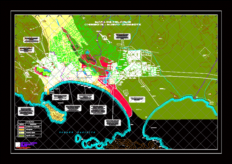 Hazards Map Chimbote DWG Block for AutoCAD