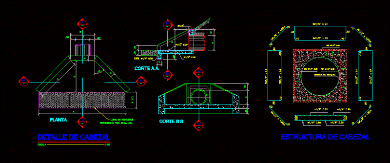 Head DWG Detail for AutoCAD