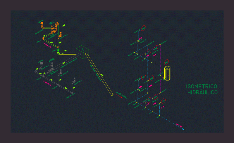 Health – Hydraulic Scheme DWG Block for AutoCAD