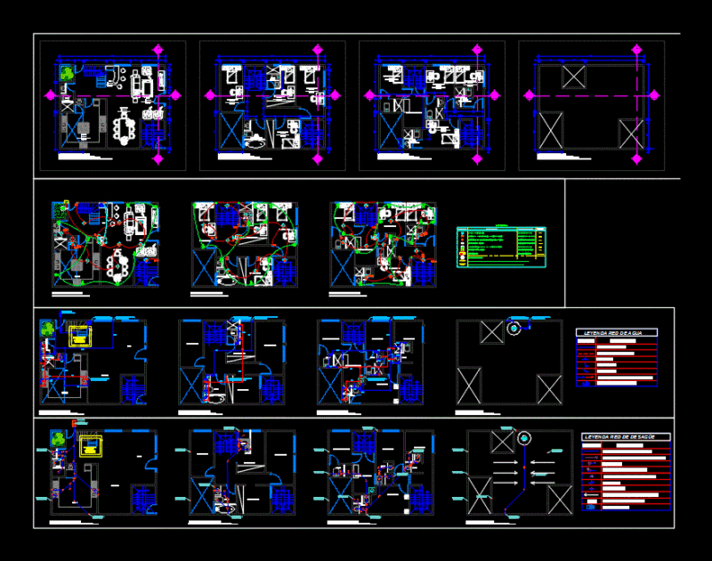 Health And Electrical Installations DWG Detail for AutoCAD