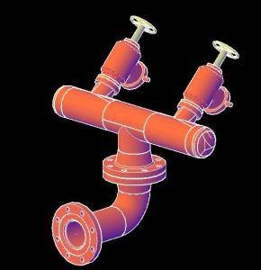 Hidrante 4 Inchs 3D DWG Model for AutoCAD