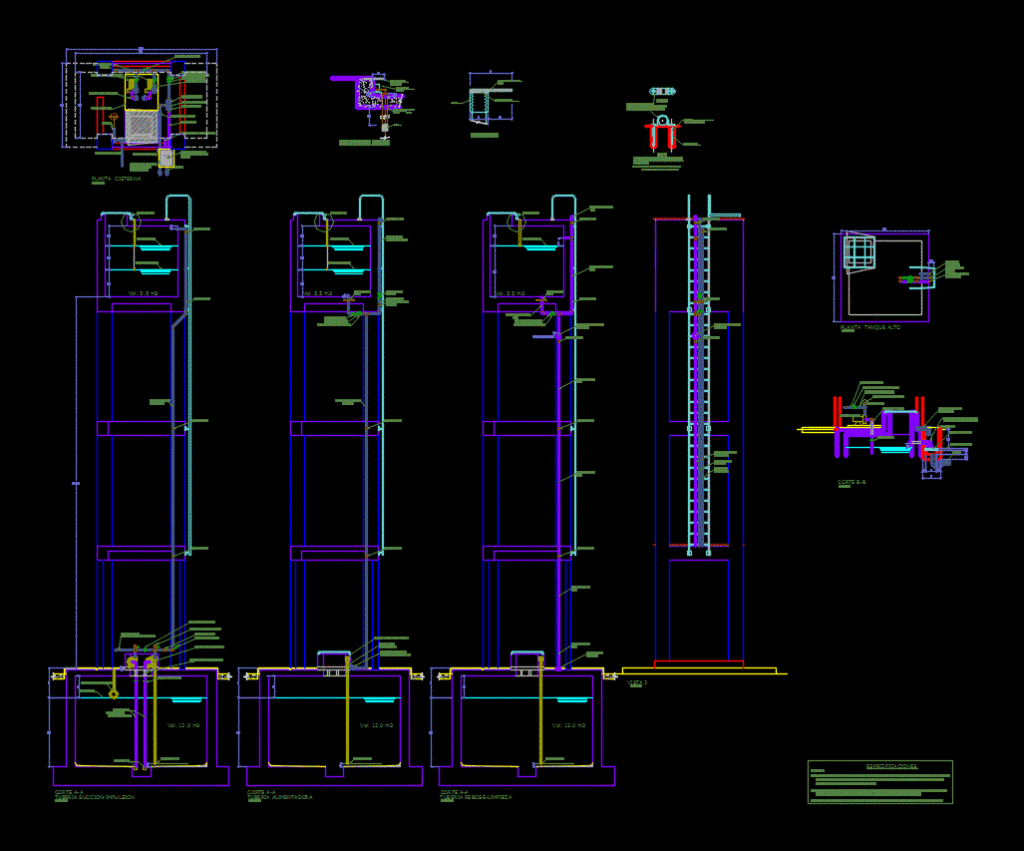 High Tank DWG Block for AutoCAD