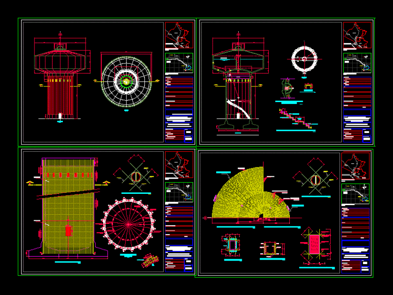 High Tank DWG Block for AutoCAD
