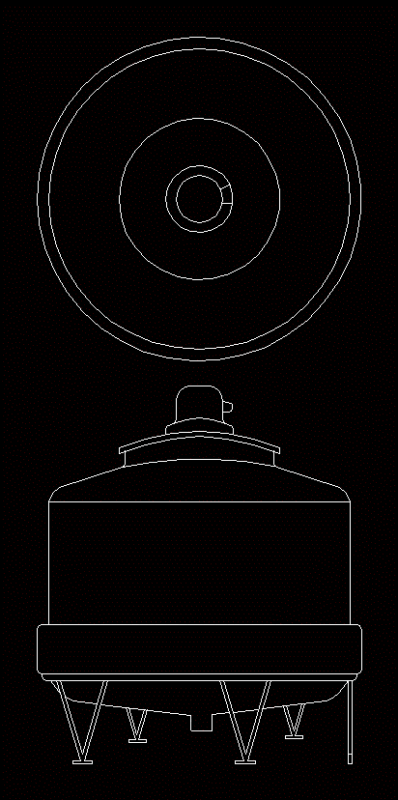 Holding Tank DWG Block for AutoCAD