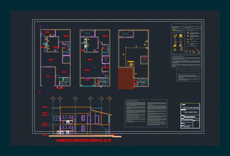 Homecare Gas Intalacion DWG Block for AutoCAD