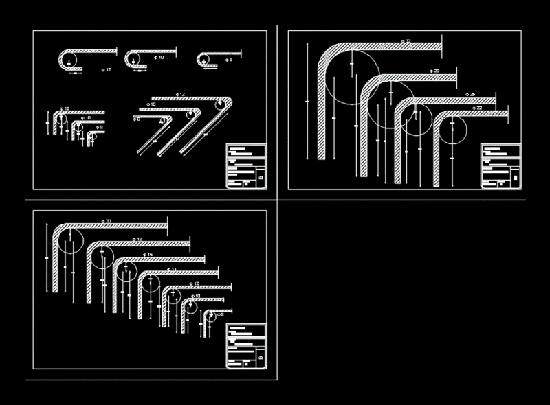 Hooks Steel Rods DWG Block for AutoCAD