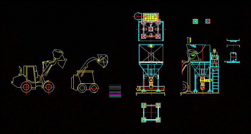 Hopper Dryer For Making Drawing 2D DWG Block for AutoCAD • Designs CAD