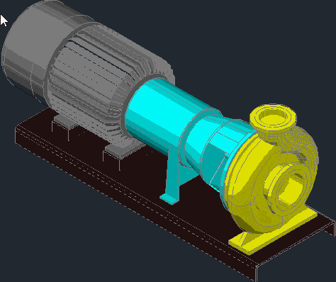 Horizontal iCentrifugali iPumpi iDWGi Block for iAutoCADi 