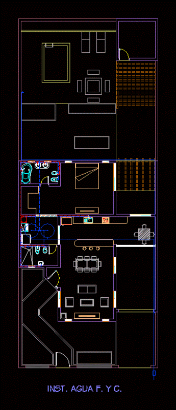 Hot And Cold DWG Block for AutoCAD