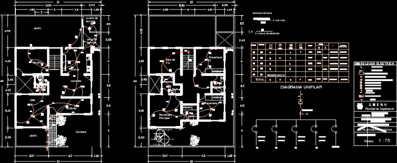 House – Electricity DWG Block for AutoCAD