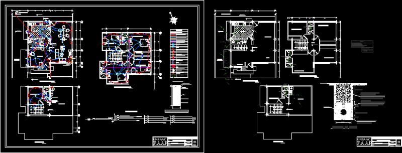 House – Plumbing – Electricity DWG Block for AutoCAD