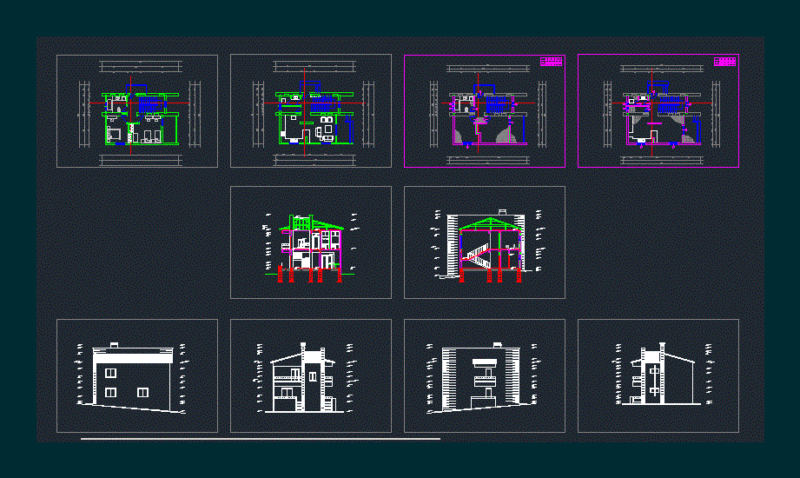 House DWG Section for AutoCAD