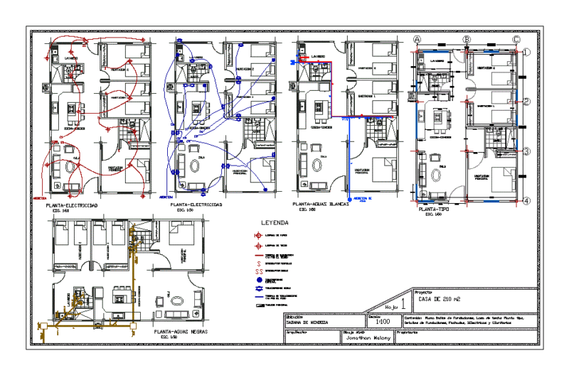 Houses DWG Detail for AutoCAD