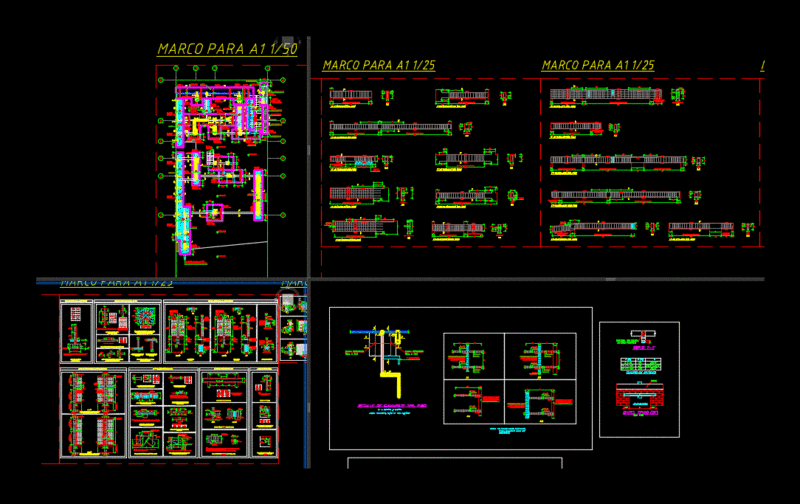 Housing Complete Structural Planes DWG Detail for AutoCAD