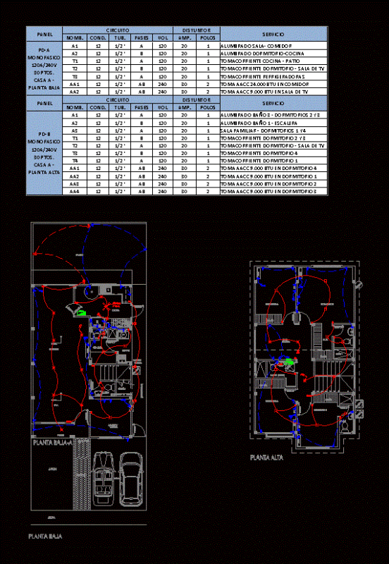 Housing Electricity DWG Block for AutoCAD