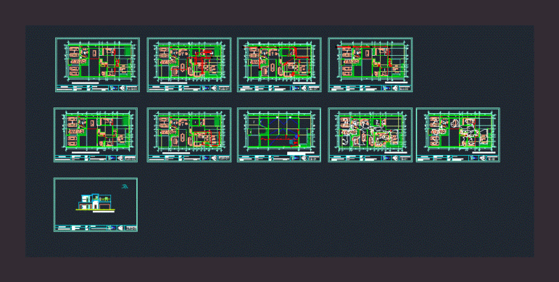 Housing Facilities DWG Block for AutoCAD