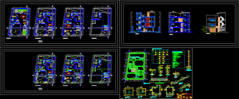 Housing Foundation DWG Block for AutoCAD