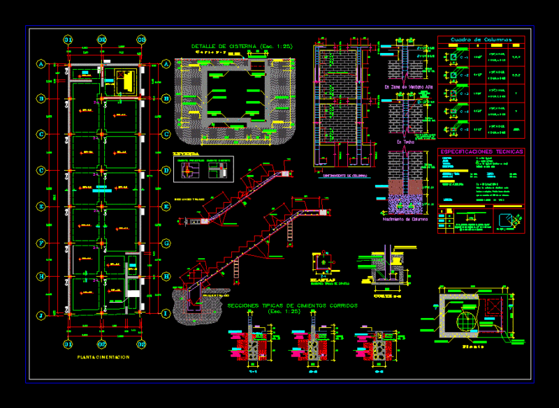 Housing Foundation DWG Detail for AutoCAD