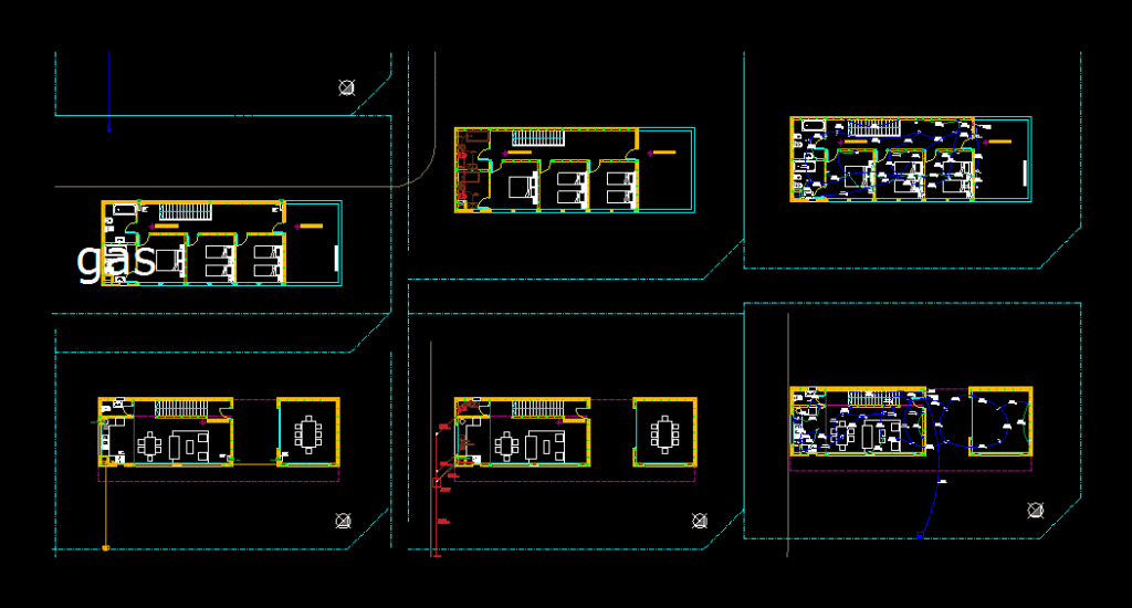 Housing In Steel Frame DWG Block for AutoCAD