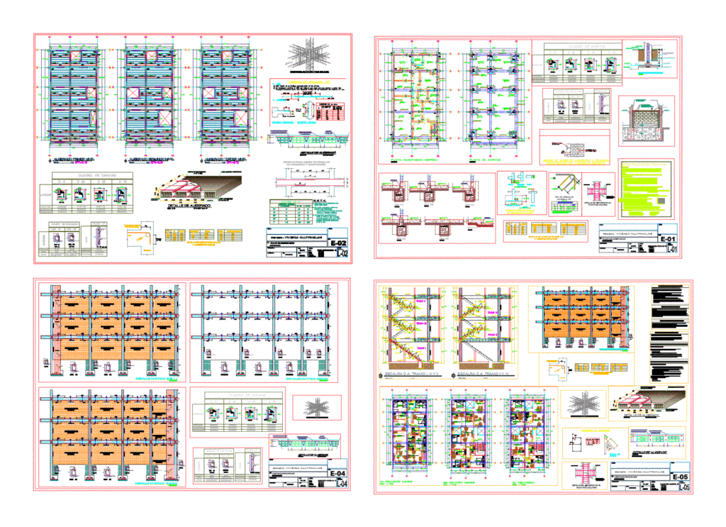 Housing Plan Structures DWG Plan for AutoCAD