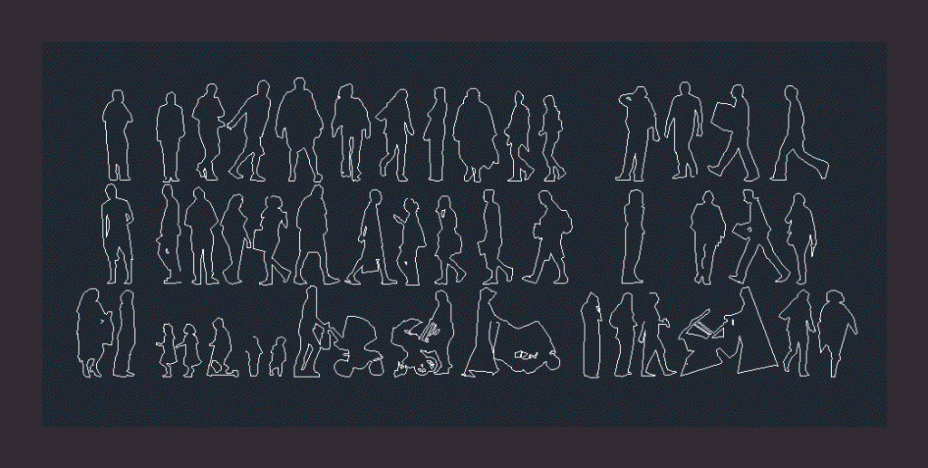 Human DWG Block for AutoCAD