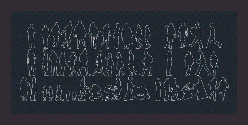 Human DWG Block for AutoCAD