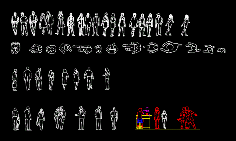 Human Movement DWG Detail for AutoCAD