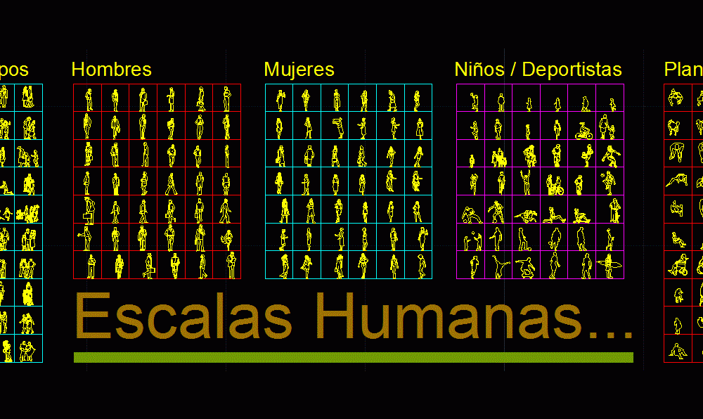 autocad human scale figure