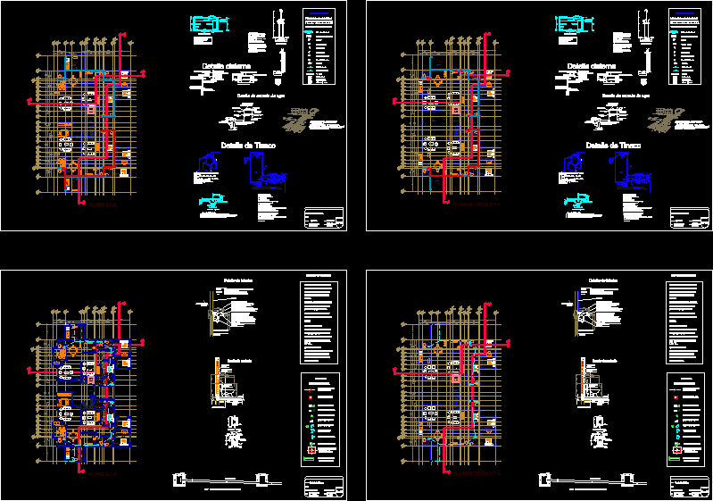Hydraulic And Sanitary Installations Dwg Detail For Autocad • Designs Cad 6158