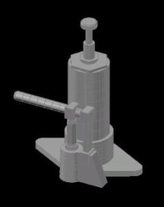 Hydraulic Jack 3D DWG Model for AutoCAD