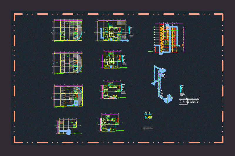 Hydraulic Multifamily DWG Plan for AutoCAD