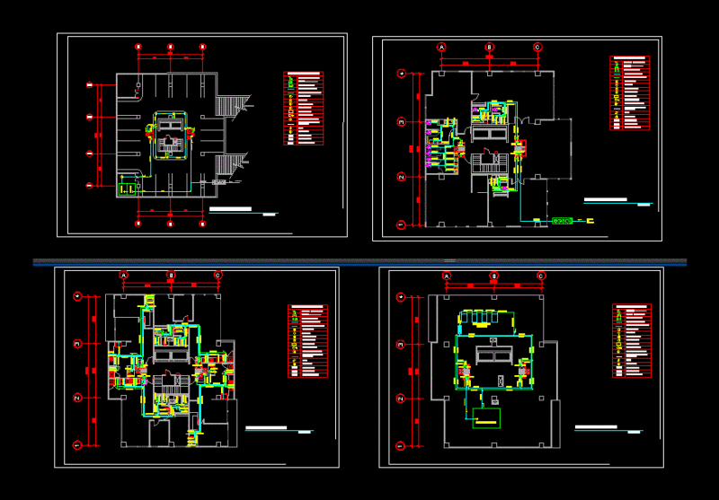 Hydraulics Apartment Building DWG Block for AutoCAD