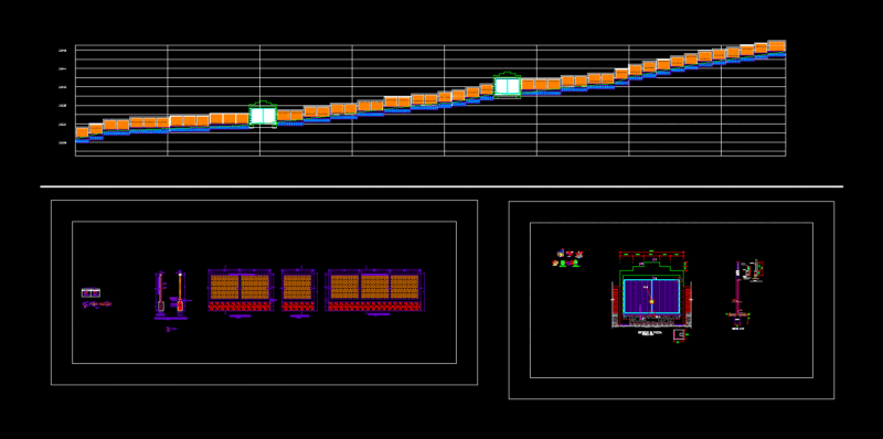 I Perimetrico Fence DWG Section for AutoCAD