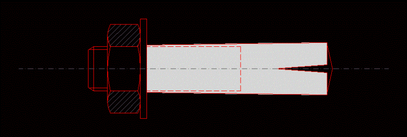 Im Fischer Bolt 38 DWG Block for AutoCAD