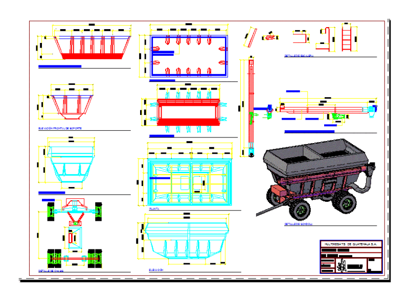 Implement Agricola 3D DWG Model for AutoCAD