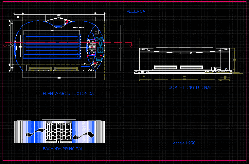 Indoor Pool DWG Plan for AutoCAD