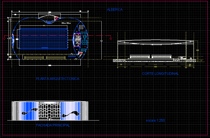 swimming pool dwg detail downloads