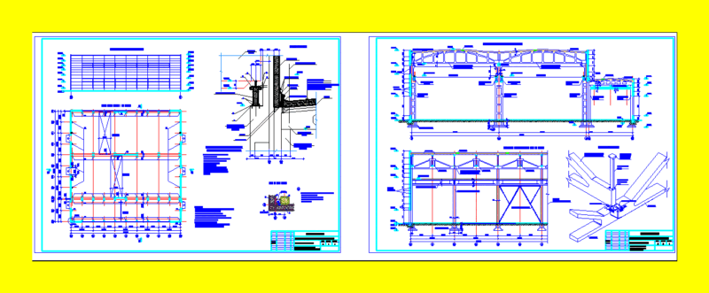 Industrial Building DWG Section for AutoCAD