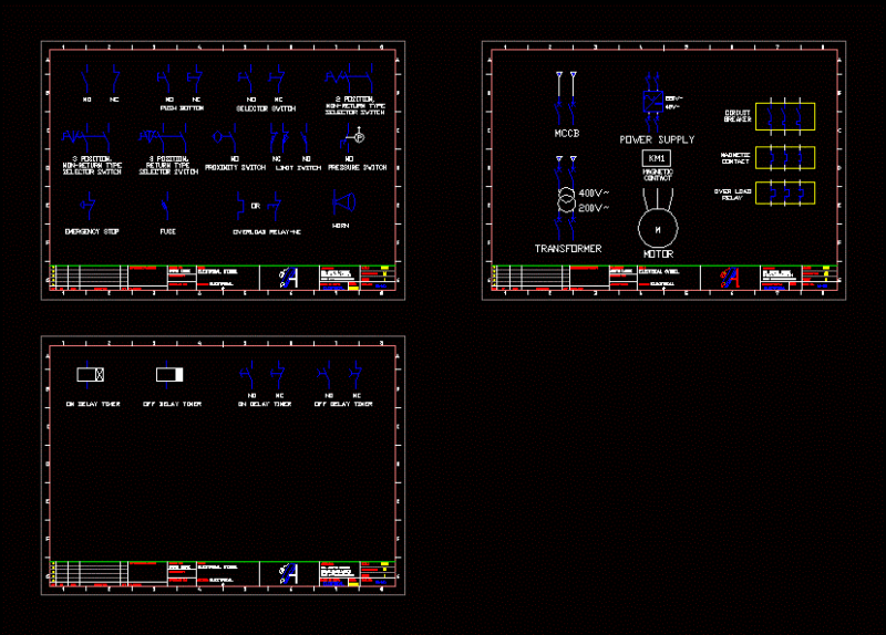 Industrial Electrical Symbol DWG Block for AutoCAD