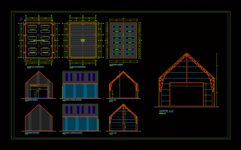 Industrial Galpon DWG Block for AutoCAD