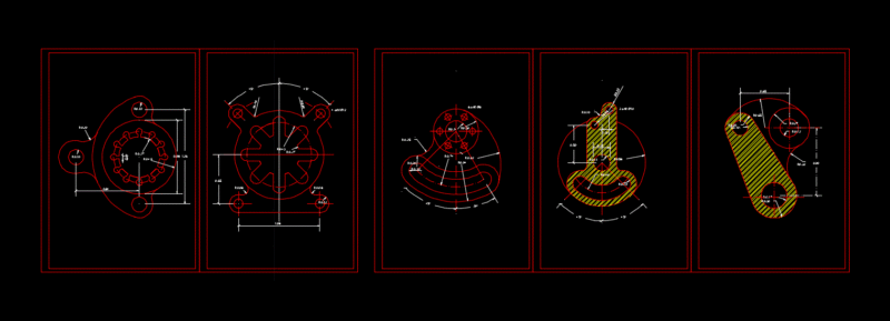 Industrial Parts DWG Block for AutoCAD